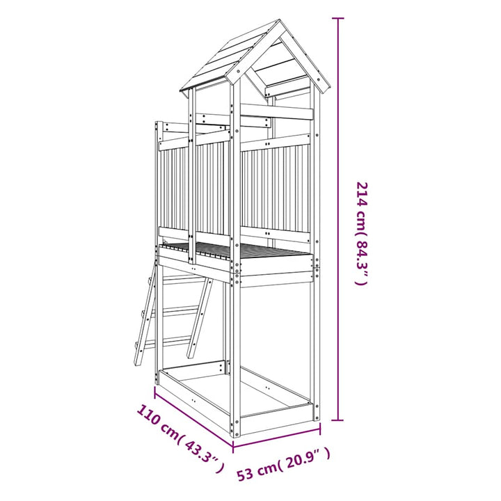 udendørs legesæt 53x110x214 cm imprægneret fyrretræ