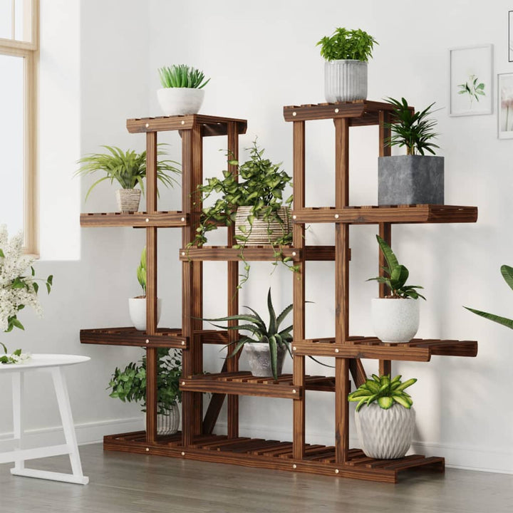 blomsterstativ 110x25x110,5 cm massivt fyrretræ