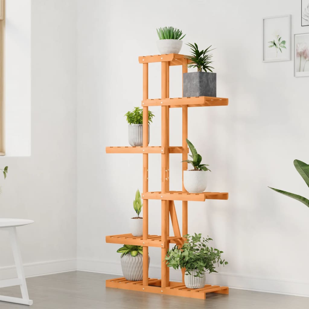 blomsterstativ 75x25x140,5 cm massivt fyrretræ