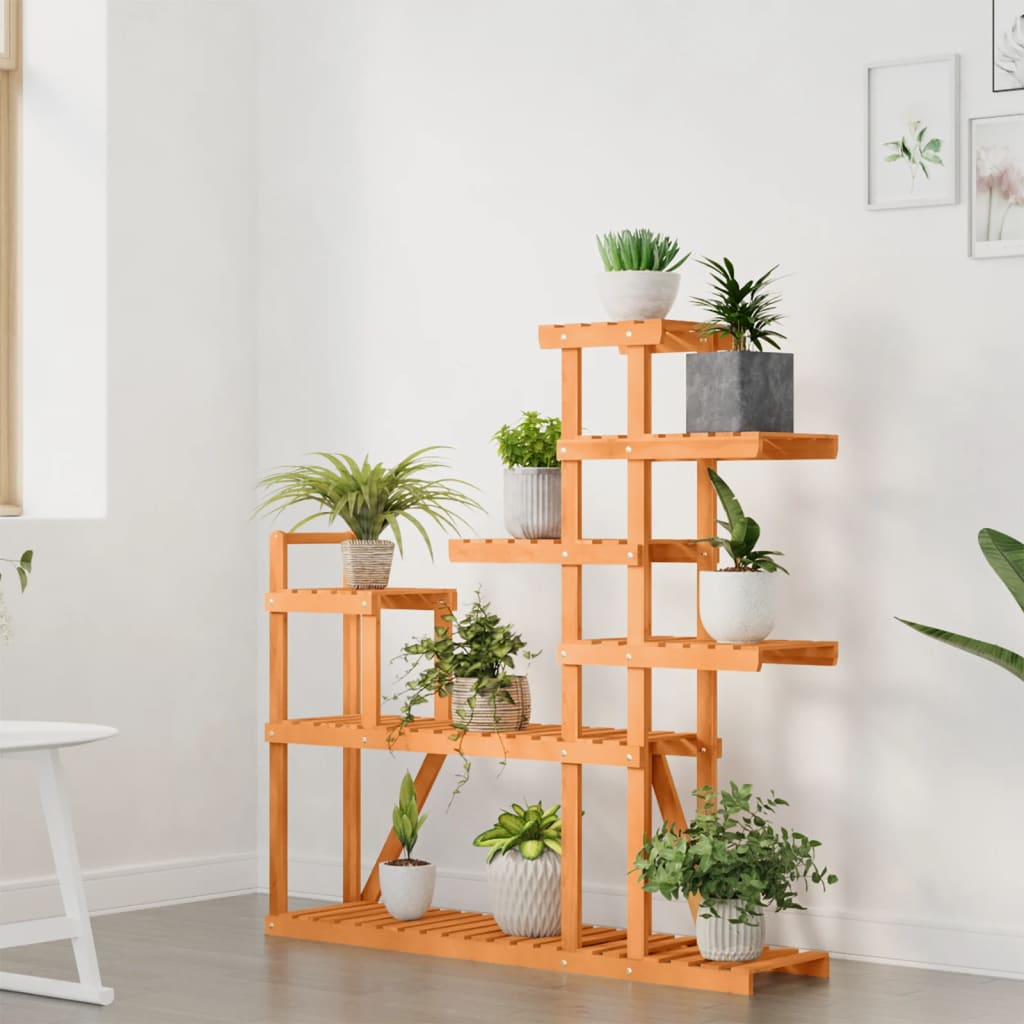 blomsterstativ 110x25x111 cm massivt fyrretræ