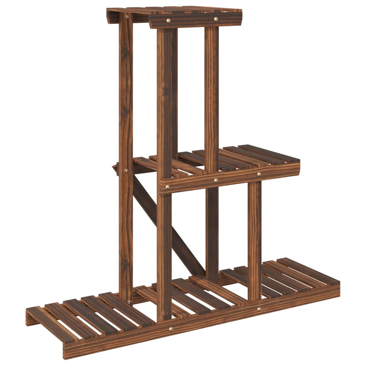 blomsterstativ 81x25x75,5 cm massivt fyrretræ