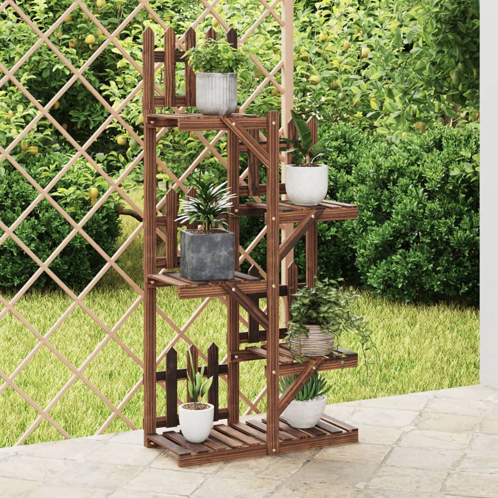 blomsterstativ 60x25x130 cm massivt fyrretræ