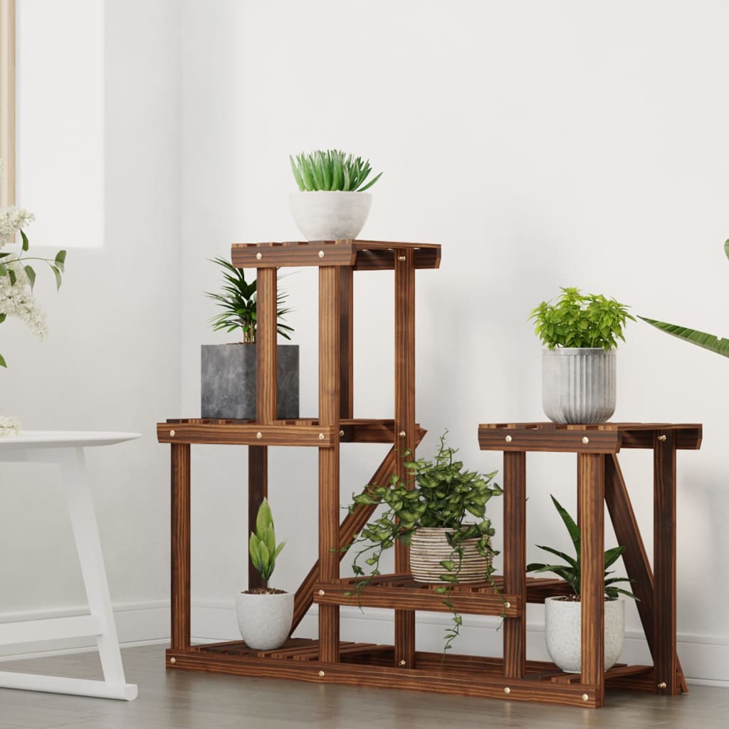 blomsterstativ 90x25x73,5 cm massivt fyrretræ