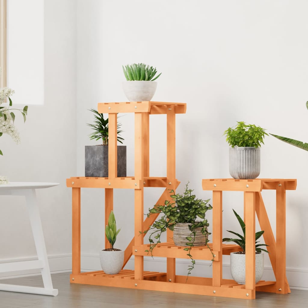 blomsterstativ 90x25x73,5 cm massivt fyrretræ