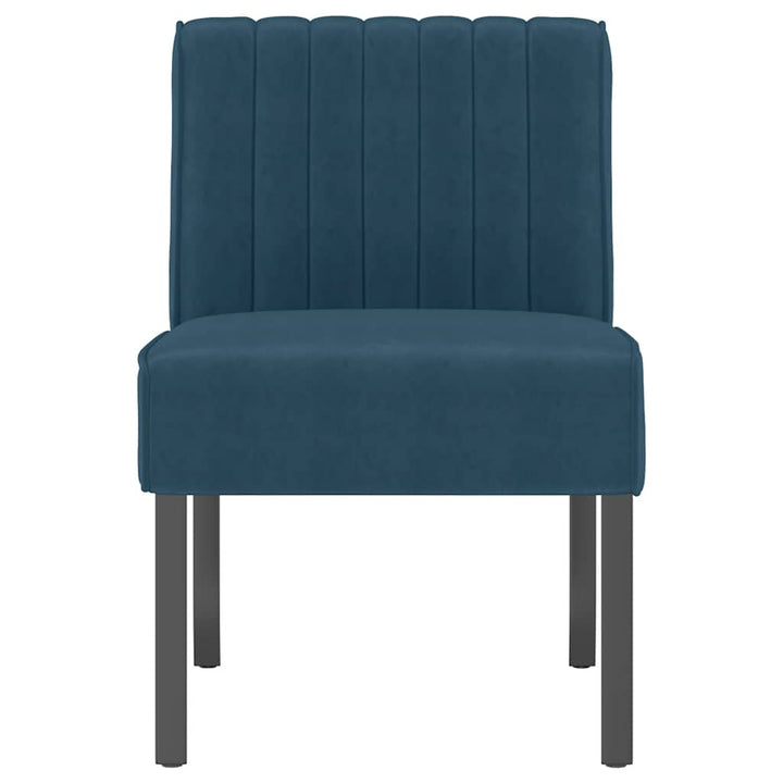 stol velour blå