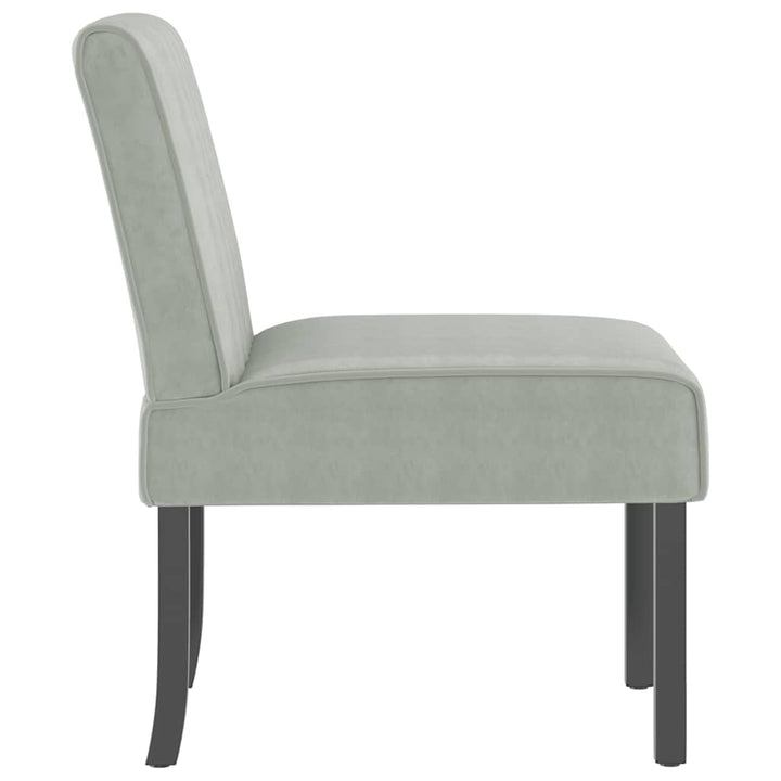 stol velour lysegrå
