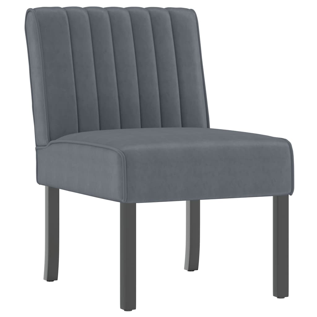 stol velour mørkegrå