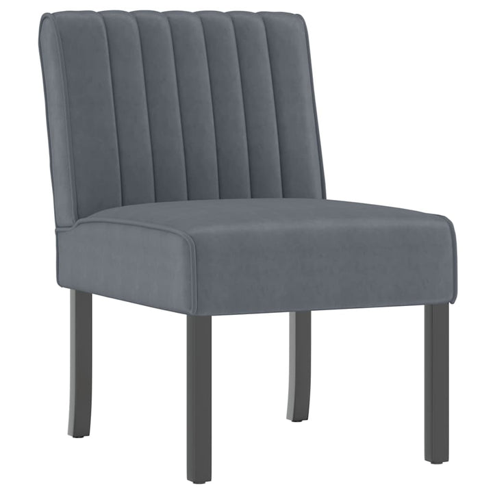 stol velour mørkegrå
