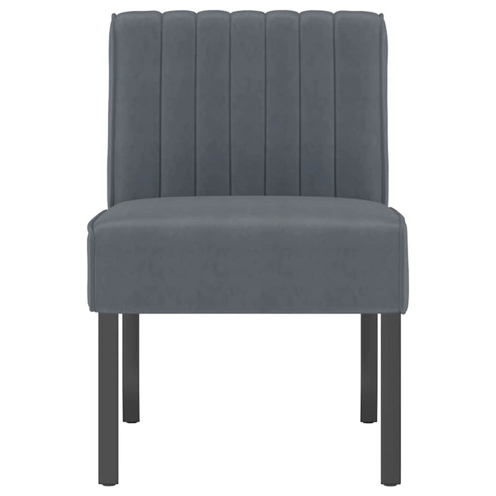 stol velour mørkegrå