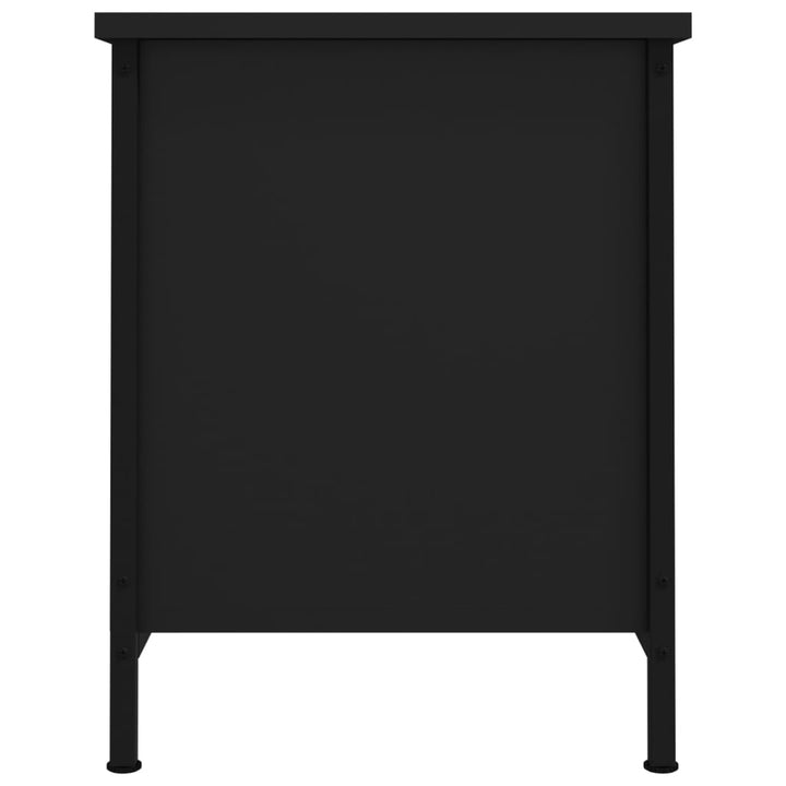 tv-bord med låger 60x35x45 cm konstrueret træ sort