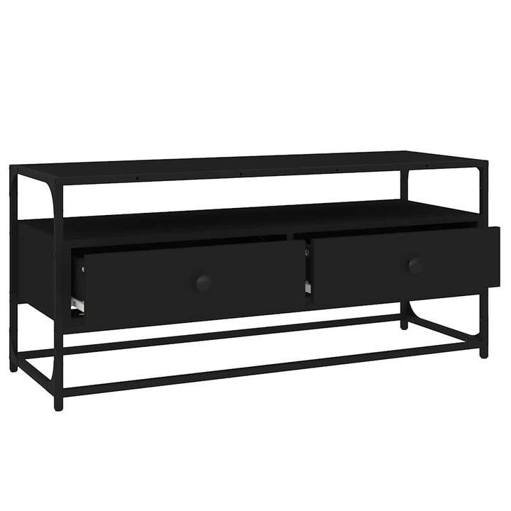 tv-bord 100x35x45 cm konstrueret træ sort
