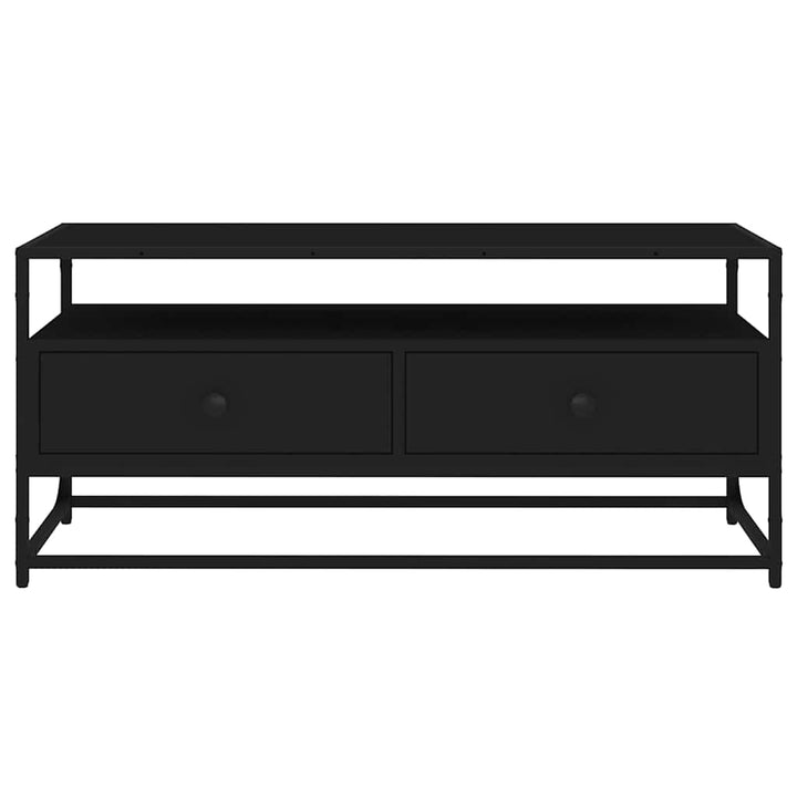 tv-bord 100x35x45 cm konstrueret træ sort