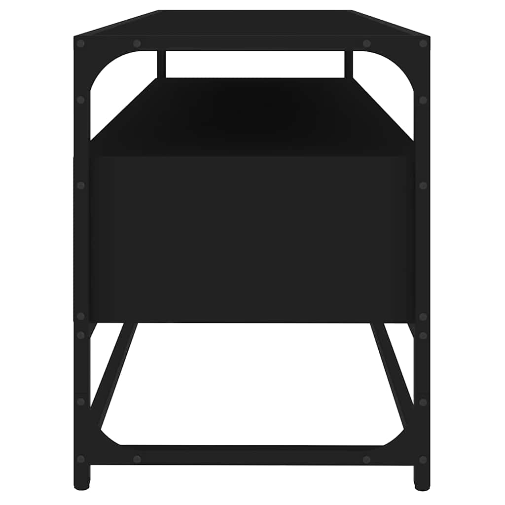 tv-bord 100x35x45 cm konstrueret træ sort