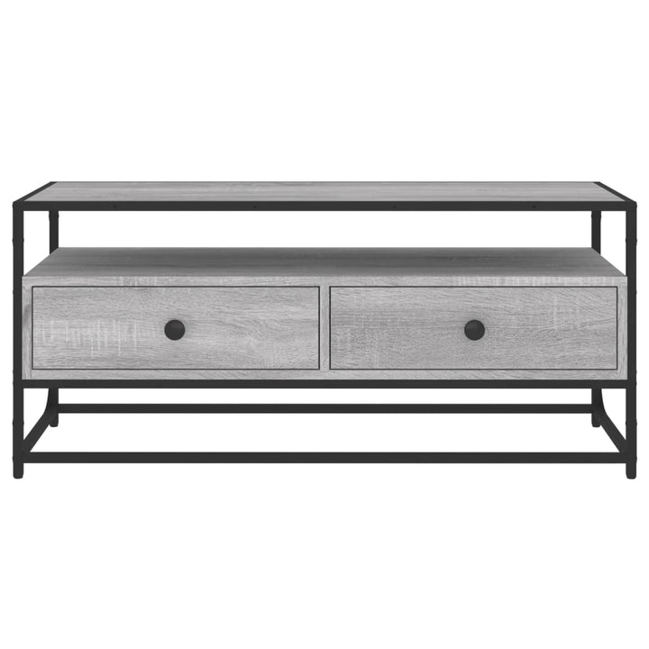 tv-bord 100x35x45 cm konstrueret træ grå sonoma-eg