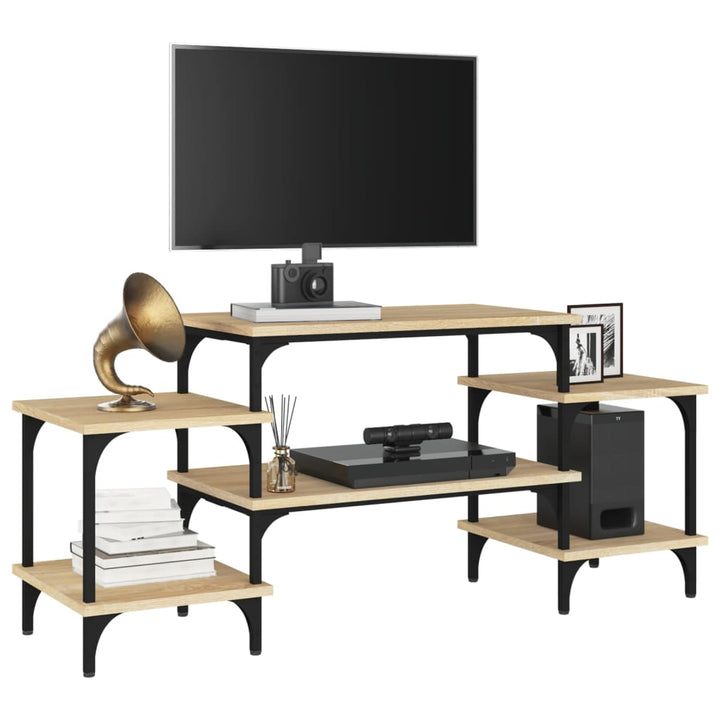tv-bord 117x35x52 cm konstrueret træ sonoma-eg