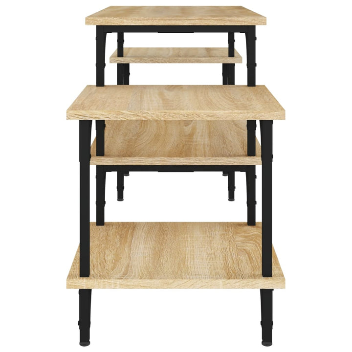 tv-bord 117x35x52 cm konstrueret træ sonoma-eg