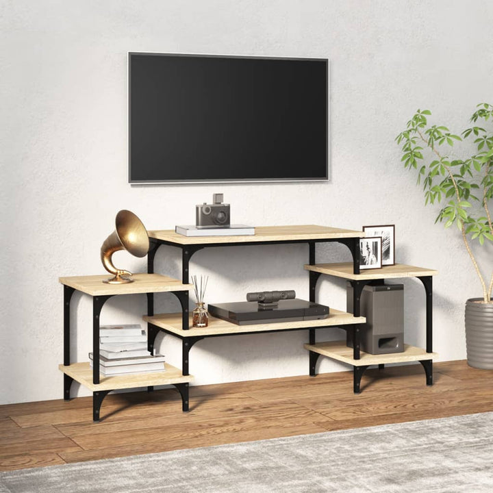 tv-bord 117x35x52 cm konstrueret træ sonoma-eg