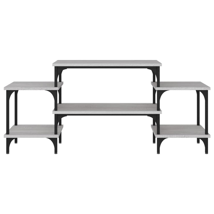 tv-bord 117x35x52 cm konstrueret træ grå sonoma-eg