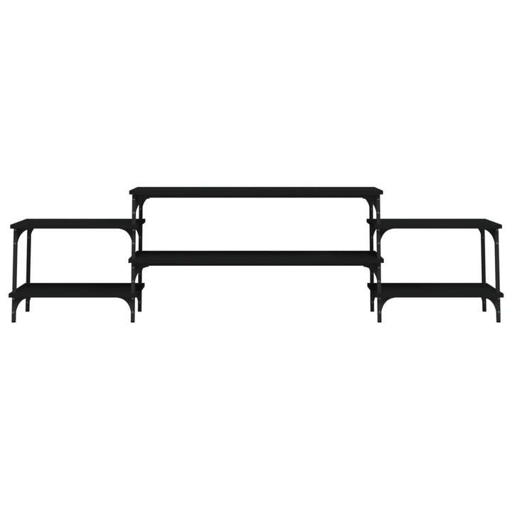 tv-bord 197x35x52 cm konstrueret træ sort