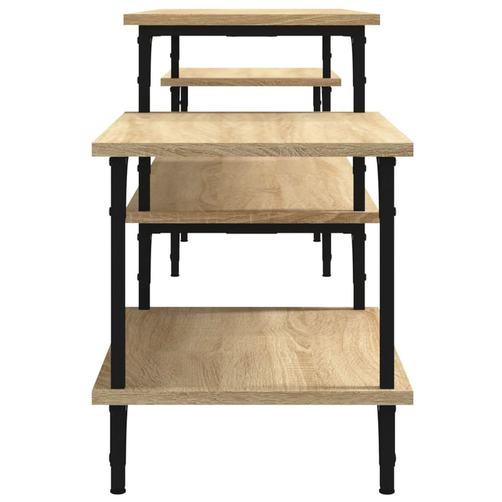 tv-bord 197x35x52 cm konstrueret træ sonoma-eg