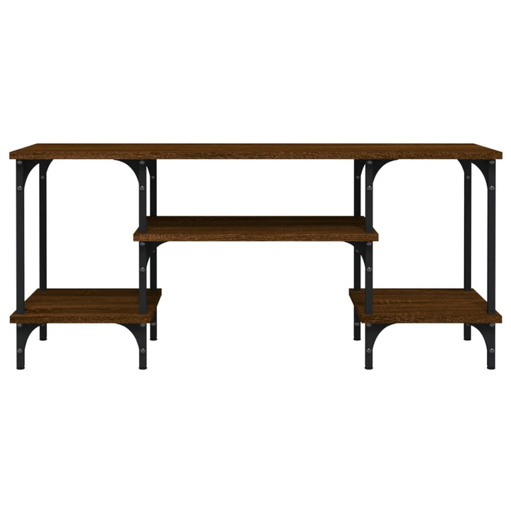 tv-bord 102x35x45,5 cm konstrueret træ brun egetræsfarve