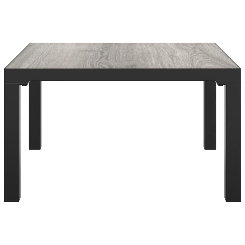 sofabord til haven 55x55x31 cm DPC og stål grå