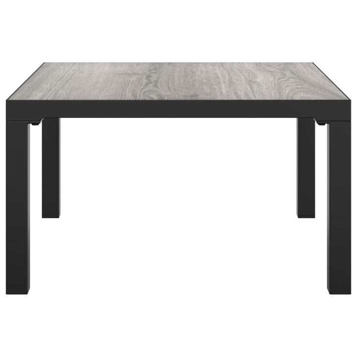 sofabord til haven 55x55x31 cm DPC og stål grå