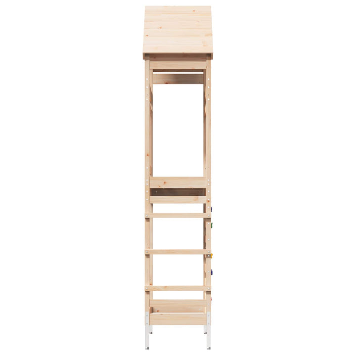 Udendørs Legetårn Naturfarvet 53 x 85 x 264 cm Massivt fyrretræ