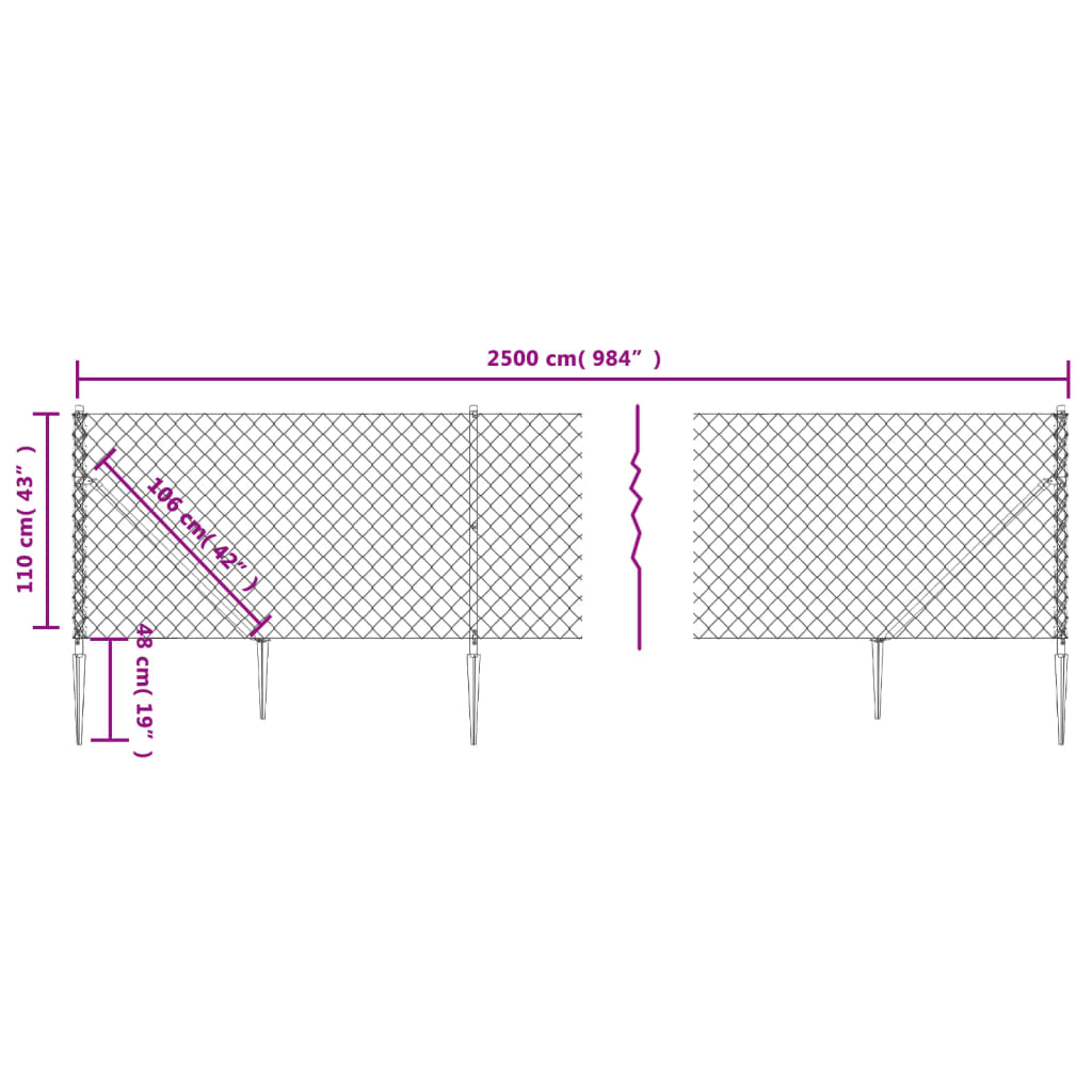 trådhegn med jordspyd 1,1x25 m grøn