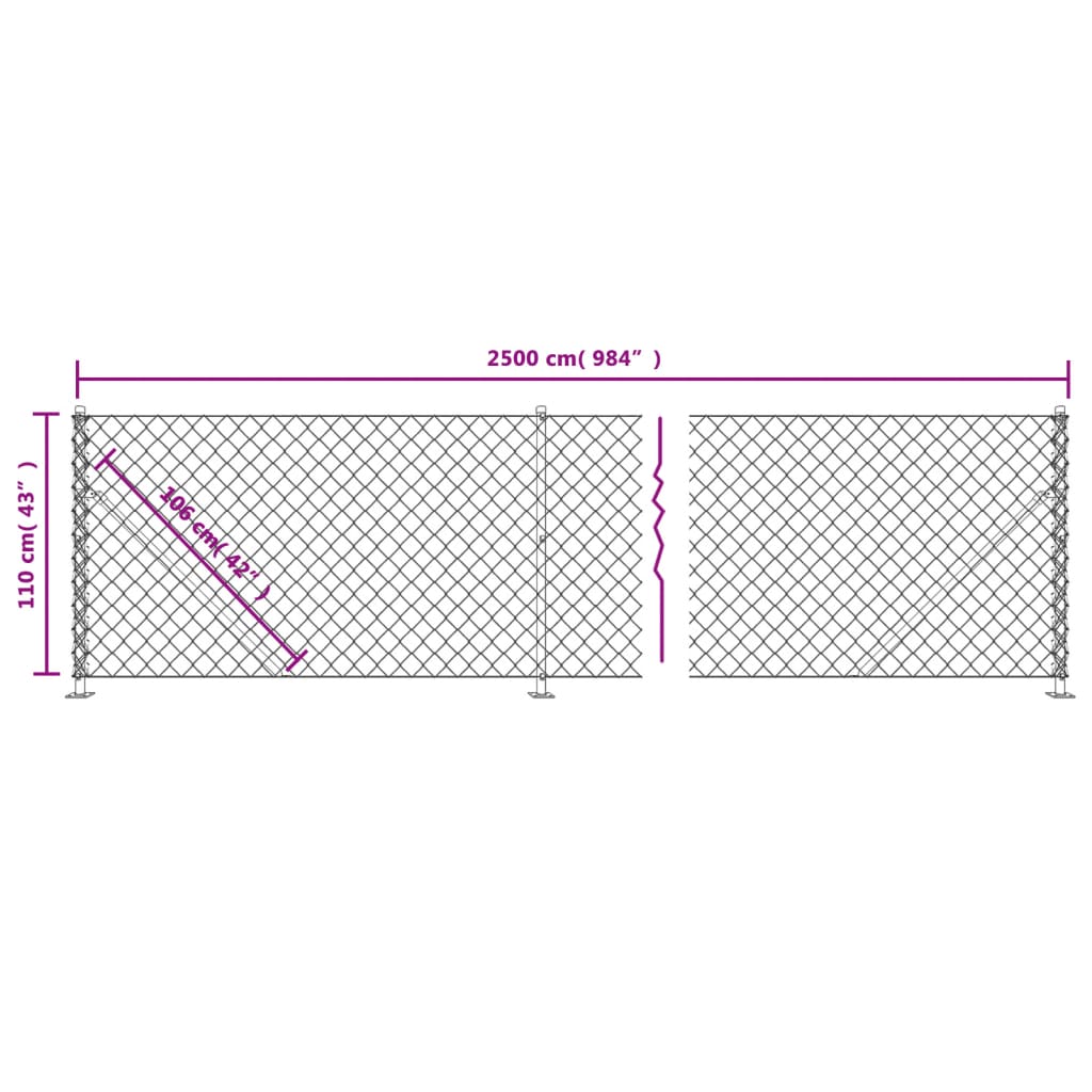 trådhegn med flange 1,1x25 m grøn