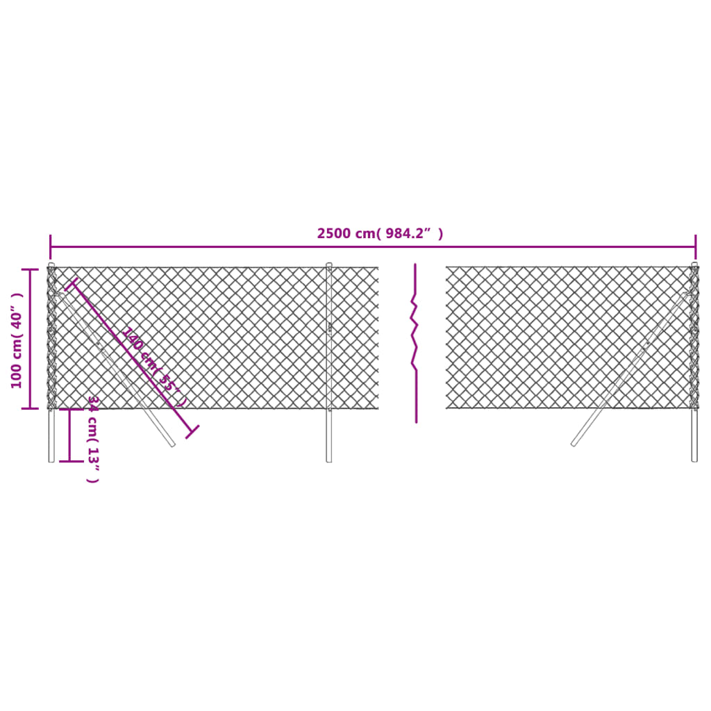 trådhegn 1x25 m antracitgrå