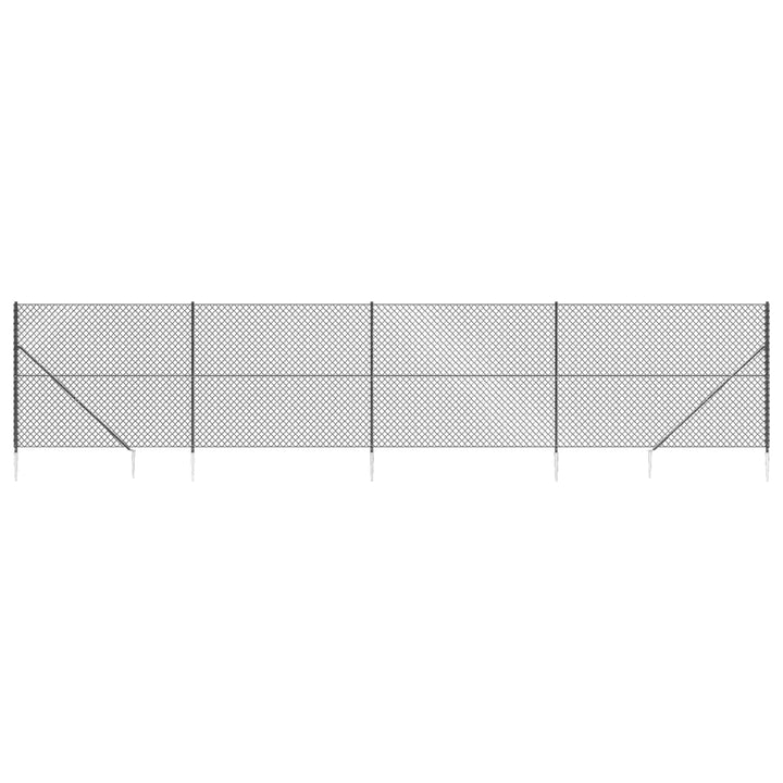 trådhegn med jordspyd 1,8x10 m antracitgrå