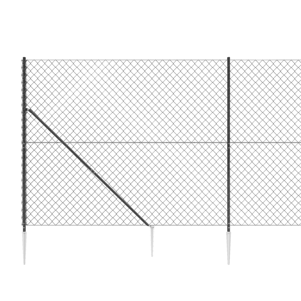 trådhegn med jordspyd 1,8x10 m antracitgrå