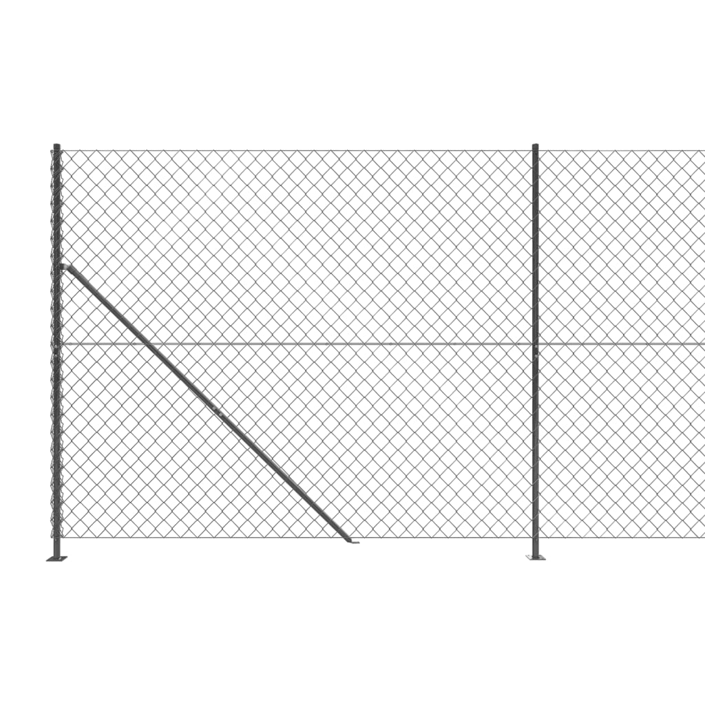 trådhegn med flange 1,8x10 m antracitgrå