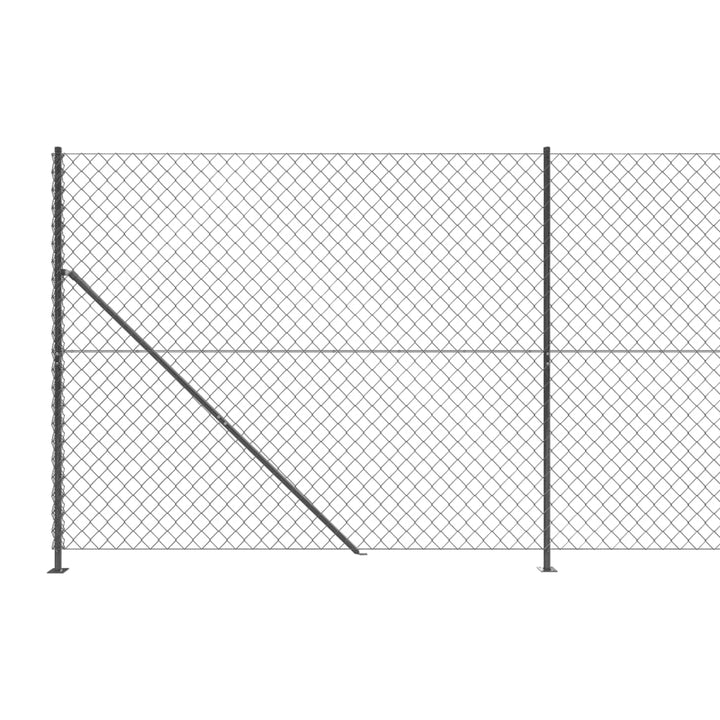 trådhegn med flange 1,8x10 m antracitgrå