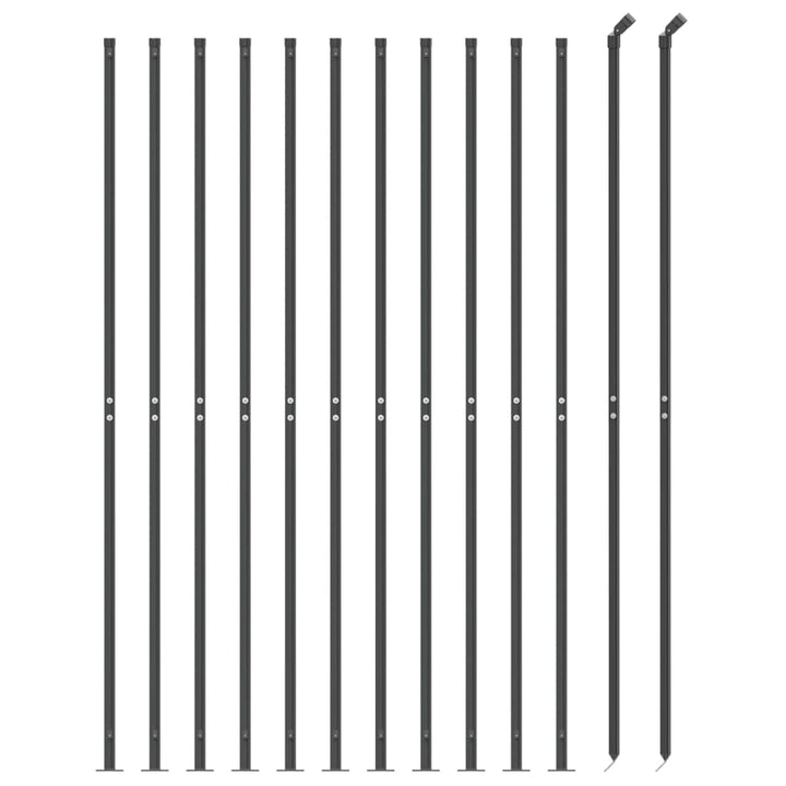 trådhegn med flange 1,8x25 m antracitgrå