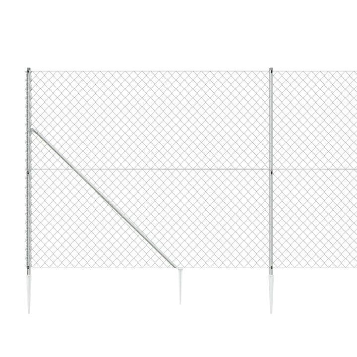 trådhegn med jordspyd 1,6x25 m sølvfarvet