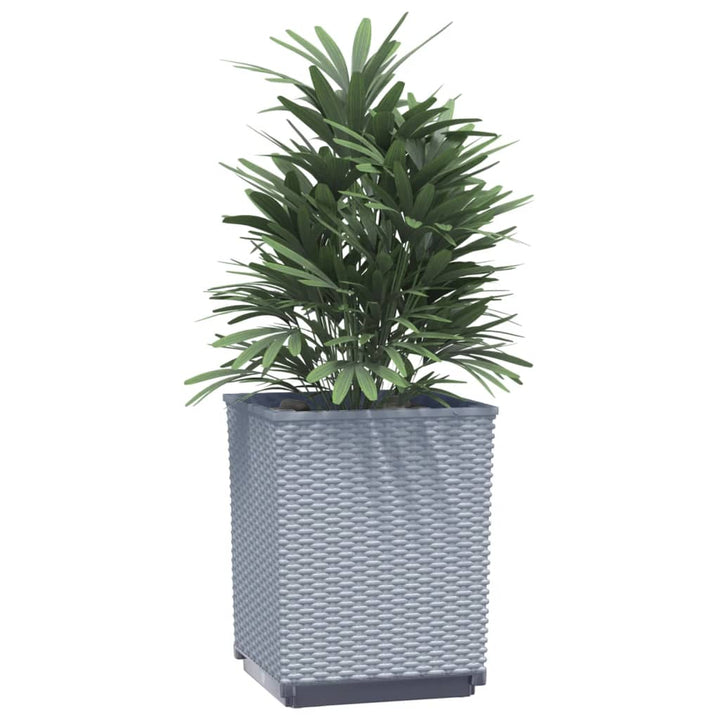 plantekasser 2 stk. 30x30x37 cm polypropylen lysegrå