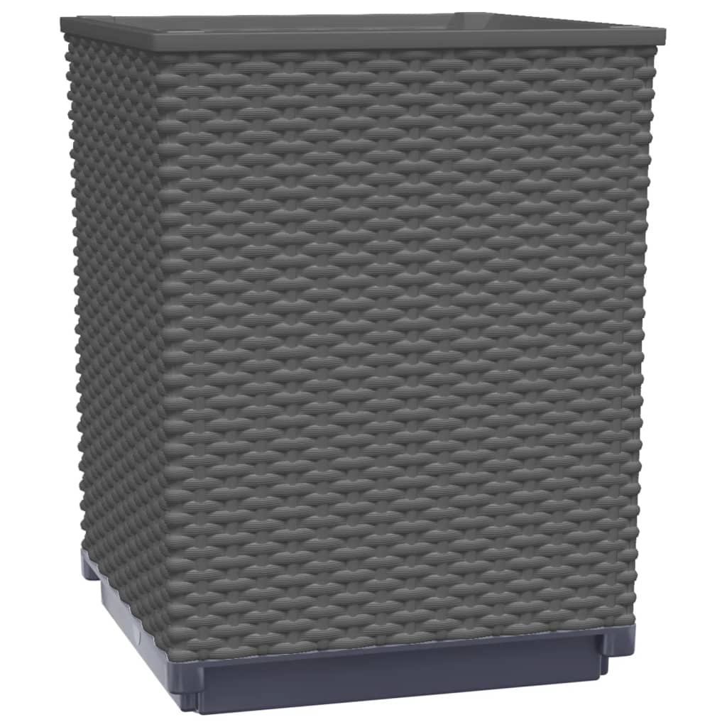 plantekasser 2 stk. 30x30x37 cm polypropylen sort