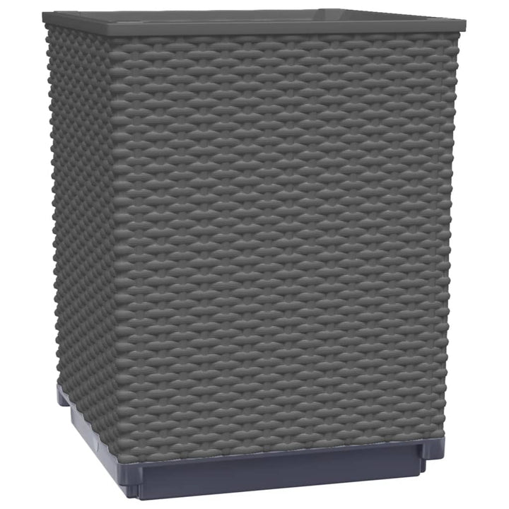 plantekasser 2 stk. 30x30x37 cm polypropylen sort