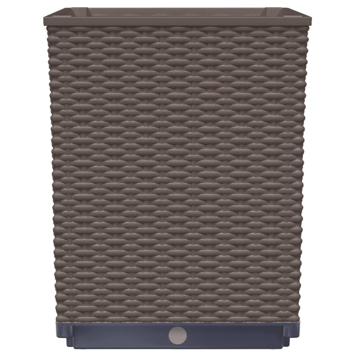 plantekasser 2 stk. 30x30x37 cm polypropylen brun