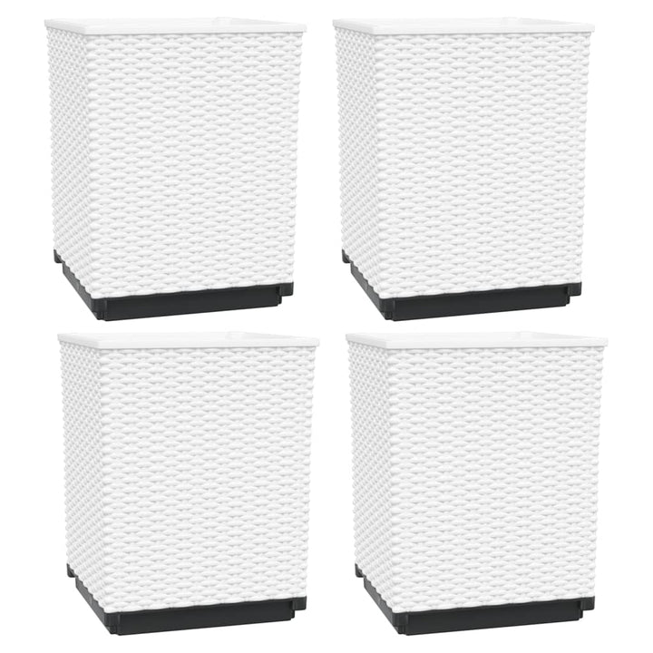 plantekasser 4 stk. 30x30x37 cm polypropylen hvid