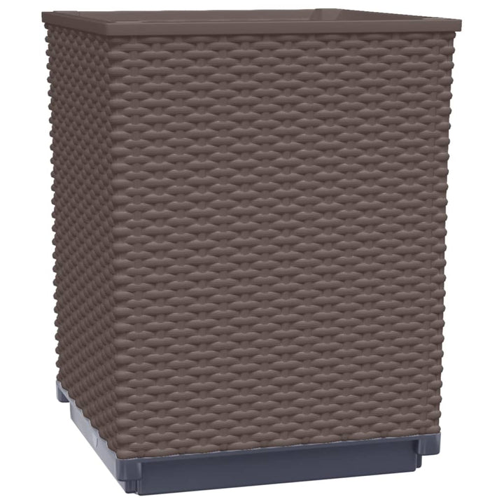 plantekasser 4 stk. 30x30x37 cm polypropylen brun