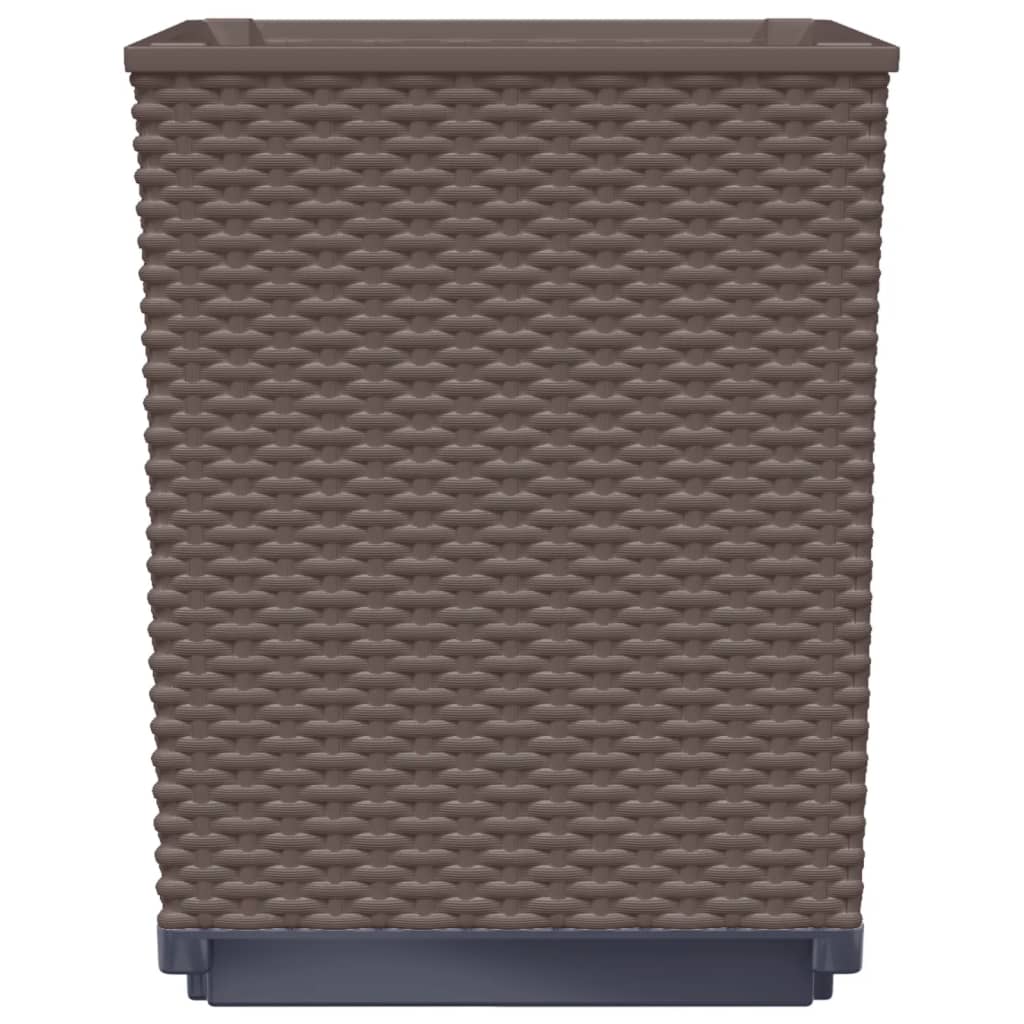 plantekasser 4 stk. 30x30x37 cm polypropylen brun