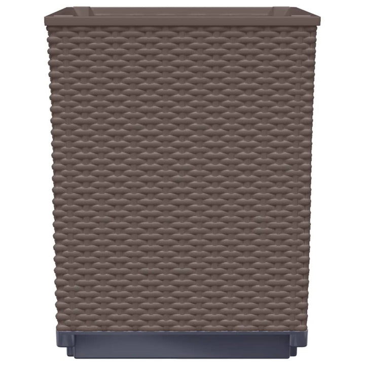plantekasser 4 stk. 30x30x37 cm polypropylen brun