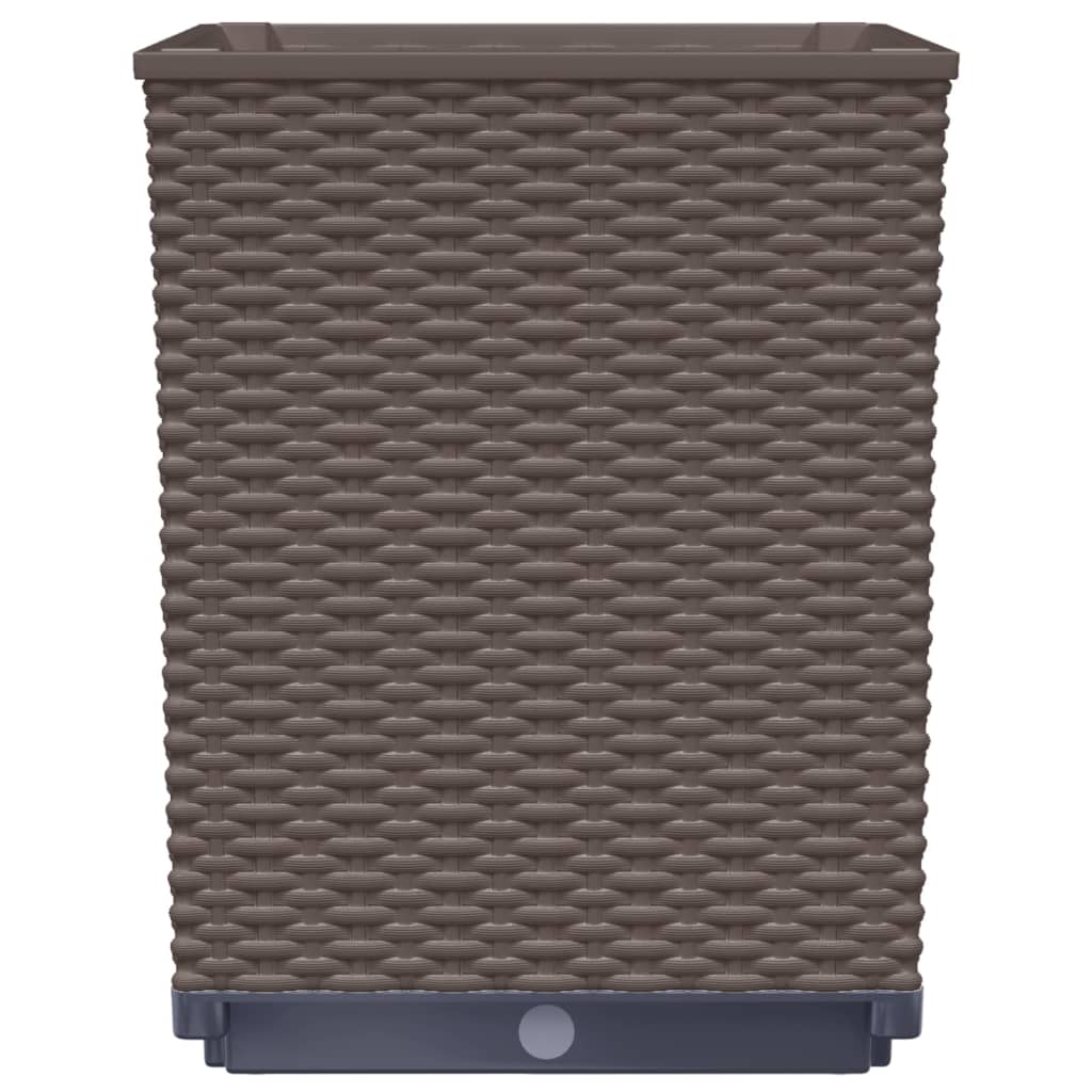 plantekasser 4 stk. 30x30x37 cm polypropylen brun