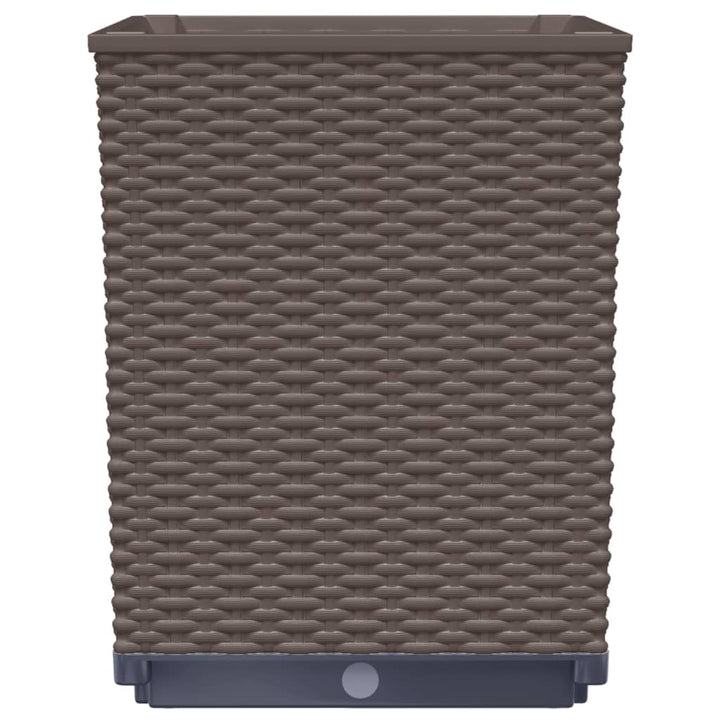 plantekasser 4 stk. 30x30x37 cm polypropylen brun