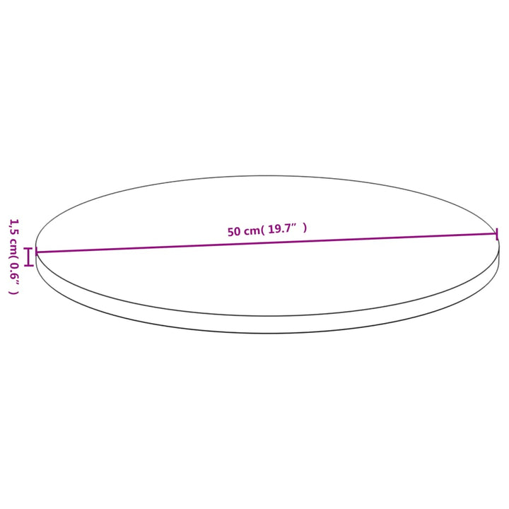 bordplade Ø50x1,5 cm bambus