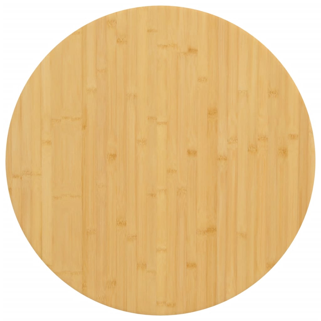 bordplade Ø90x2,5 cm bambus