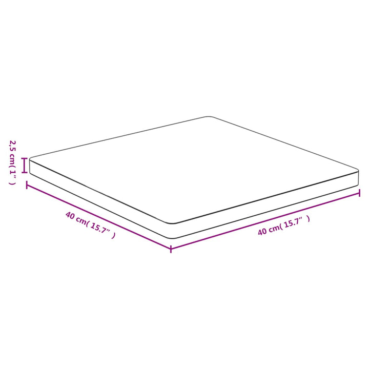 bordplade 40x40x2,5 cm bambus